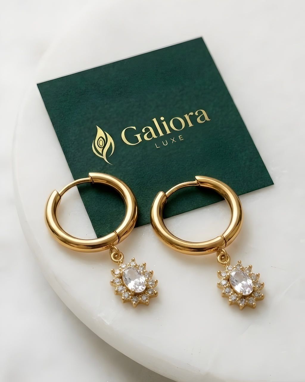 Celestial Halo Drop Earrings