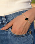 Midnight Clover Bracelet