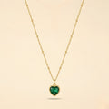 Emerald Heart Pendant Necklace